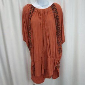 Free People Loose Fit Stretchy Blouse Size Medium